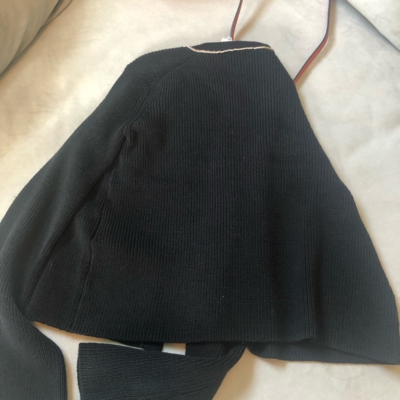 NWT maje women knit cardigan black gold size 2 - Picture 11 of 16